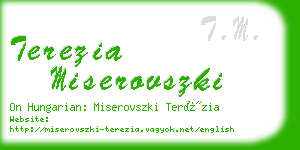 terezia miserovszki business card